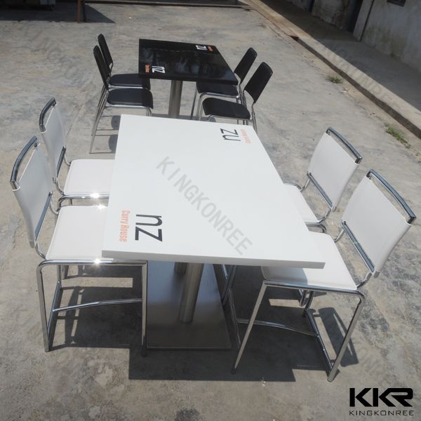 Kingkonree 70x70cm solid surface dining table designs
