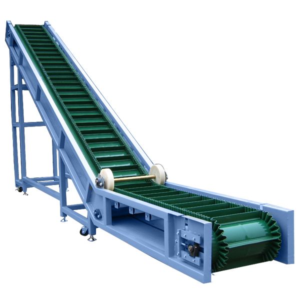 Large angle belt conveyor 