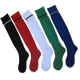 Stripe jacquard knee height football socks China Socks Factory