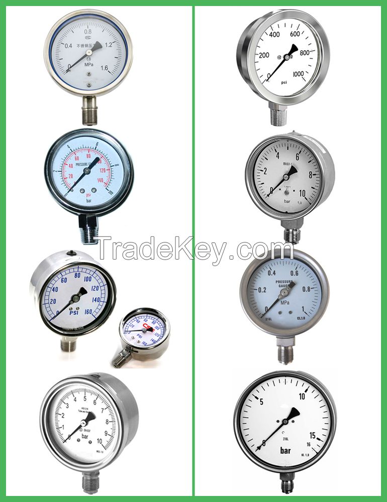 Stainless steel pressure gauge Manometer