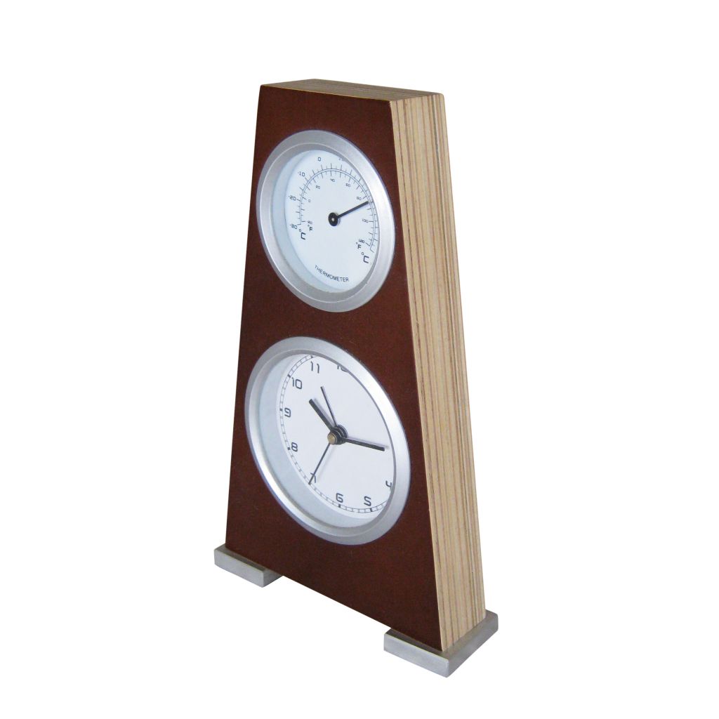 Wood Thermometer &amp; Hygrometer Clock