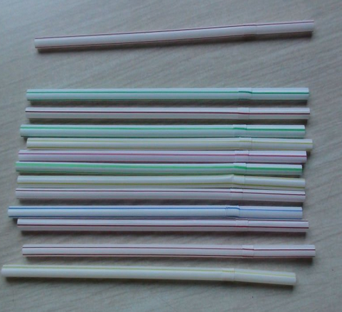 Striped Straw Plastic