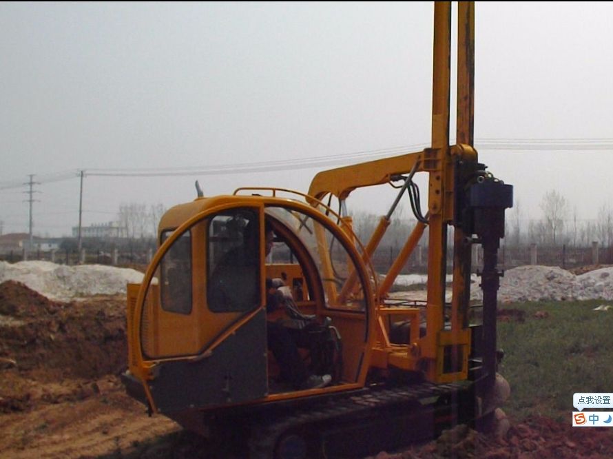 Solar screw pile driver