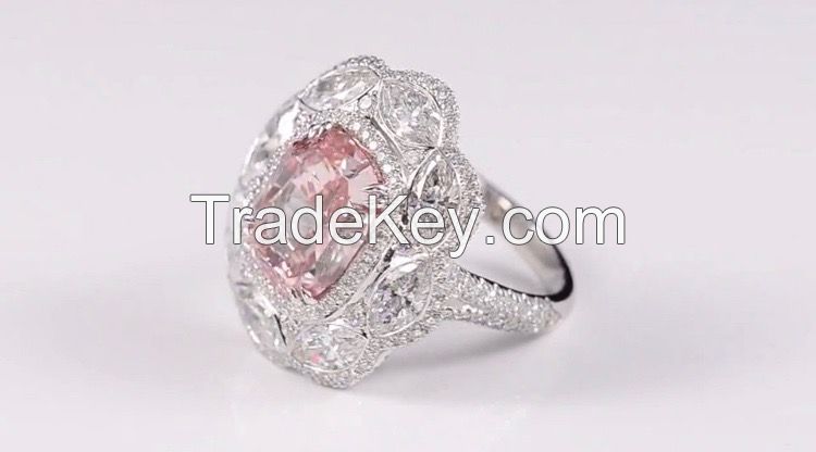 Fancy Pink Diamond Ring 10.03 Carat 