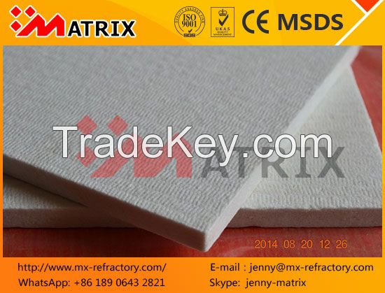 25mm 1260C High Temperature Insulation Fireproof Fiber board 320kg/m3 Ceramic Fiber China