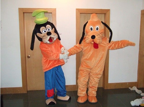 high quality goofy&amp; pluto  mascot costume  