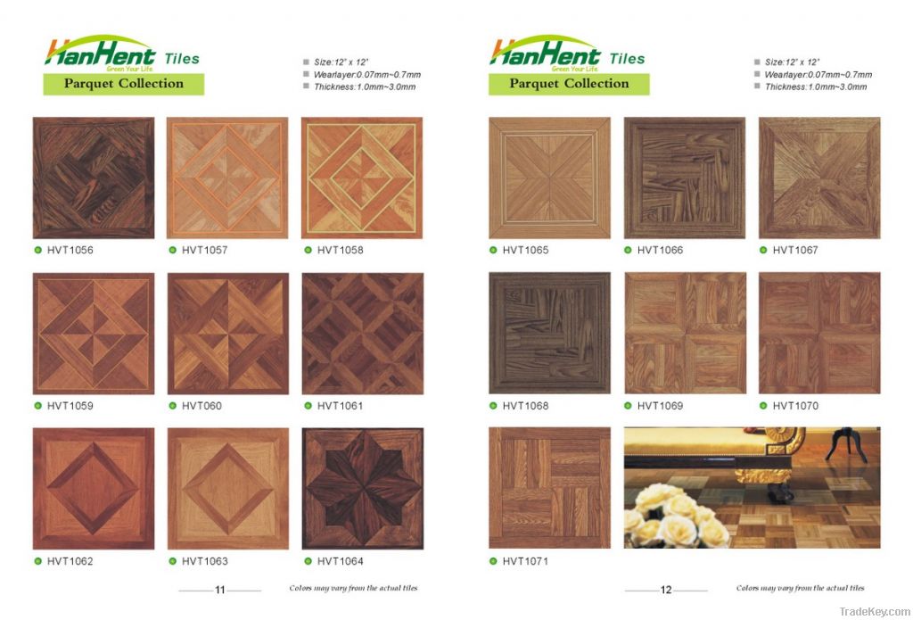 Vinyl wooden bathroom floor tiles