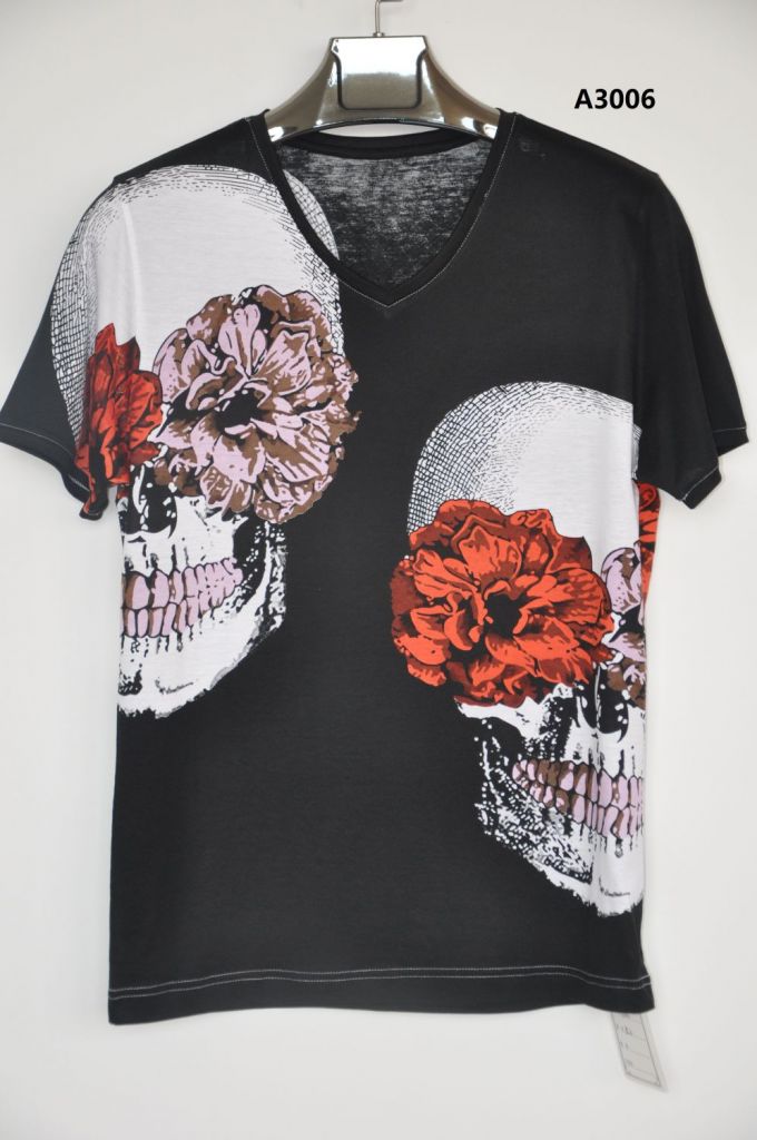 2 Skull Design Modern T-Shirt