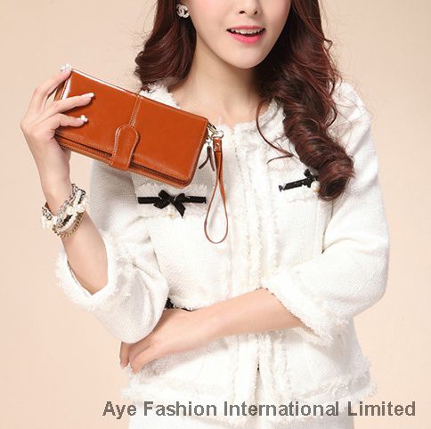 New fashion female women high quality genuine leather wallet