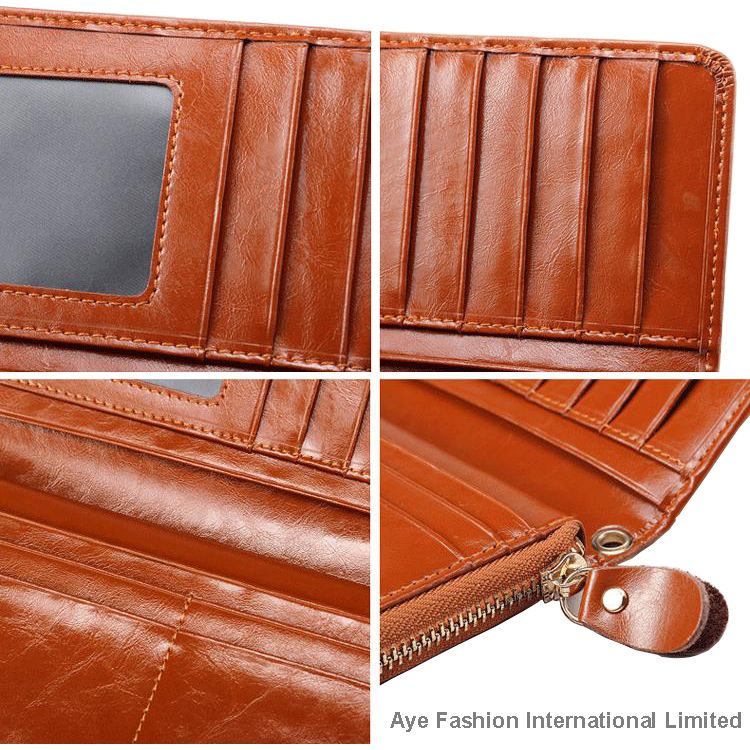 New fashion female women high quality genuine leather wallet