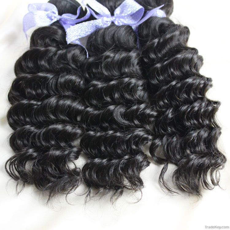 100% Brazilian Human Hair Deep weave Natural color