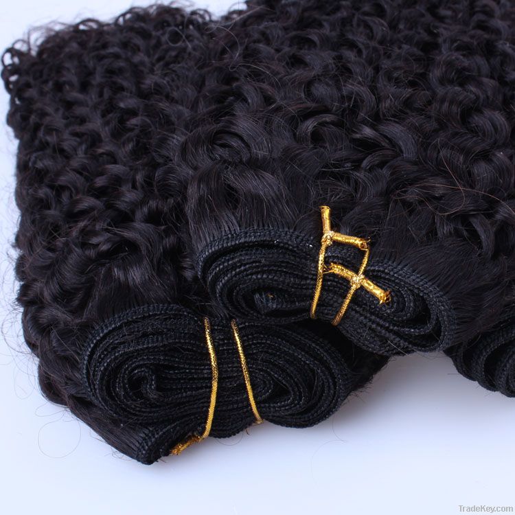 100% Brazilian Human Hair  Kinky curl Jet black