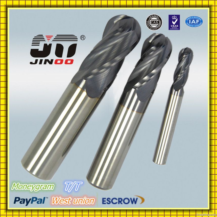 tungsten carbide ball nose end mills/ bull nose end mills