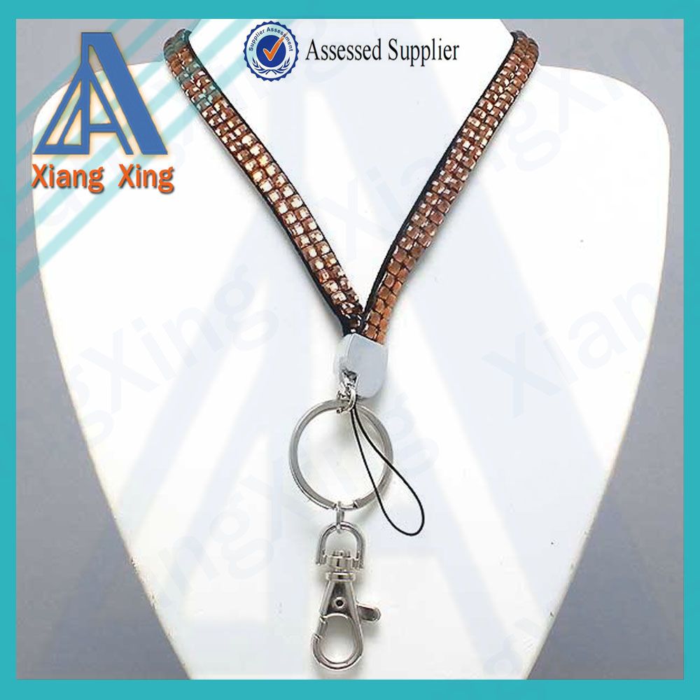 2014 New product bling rhinestone lanyards china market no minimum order 