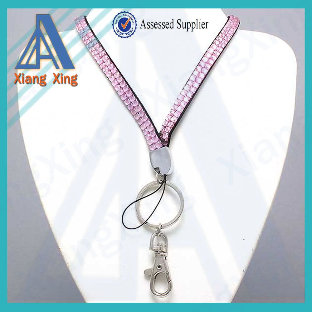 2014 New product bling rhinestone lanyards china market no minimum order 