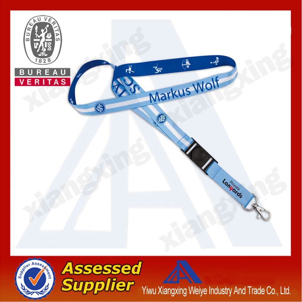 Cheap Custom Heat Transfer Lanyard WIth Safety Buckle