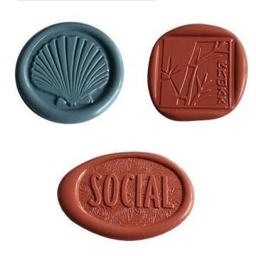 particular design wax seals with adhesive tape/custom stickers