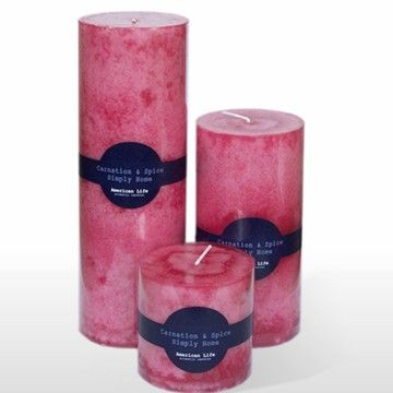 natural aromatherapy scented pillar candle