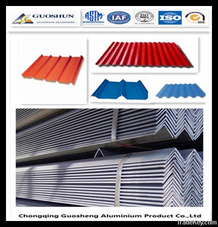 Aluminium corrugated sheets for roofing etc.