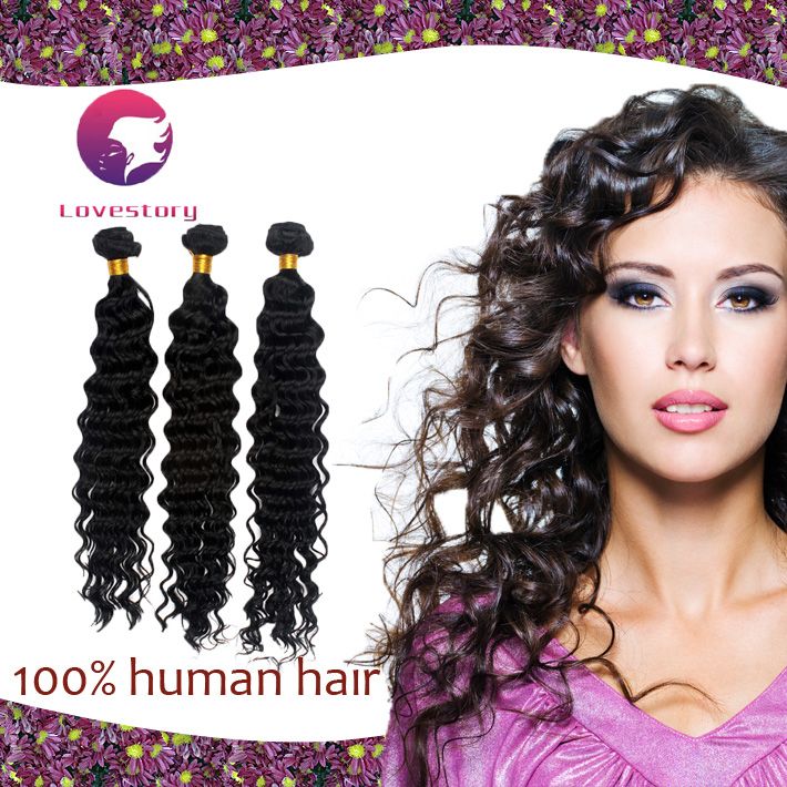  Brazilian virgin hair 100% human hair extension for north face and black women deep wave