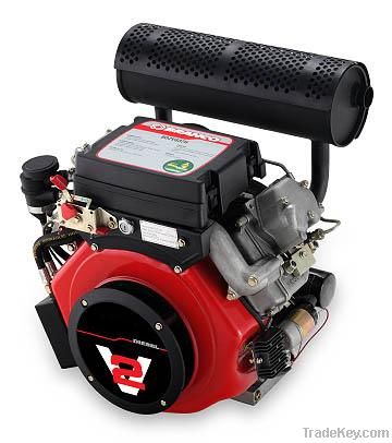 25HP Twin-Cylinder Air-cooled Diesel Engine