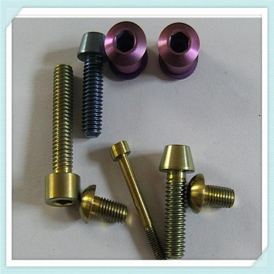 colorful titanium bolts for bicycle