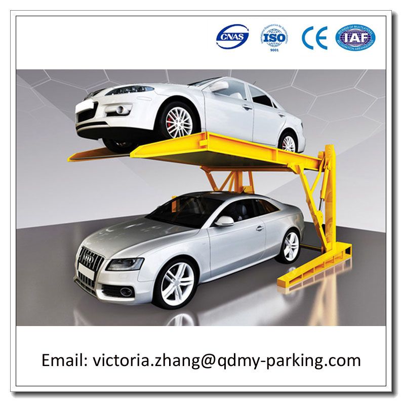 Two Post Tilting Car Parking Lift Car Parking Equipment Underground Car Lift