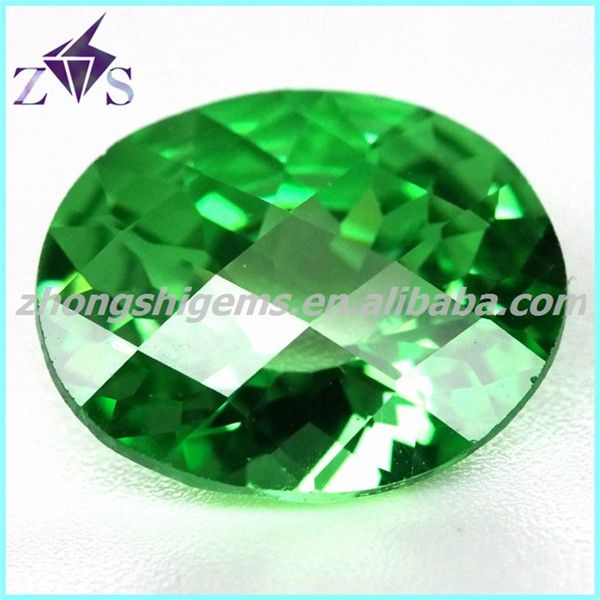 hot selling oval shape green zicon jewelry diamond