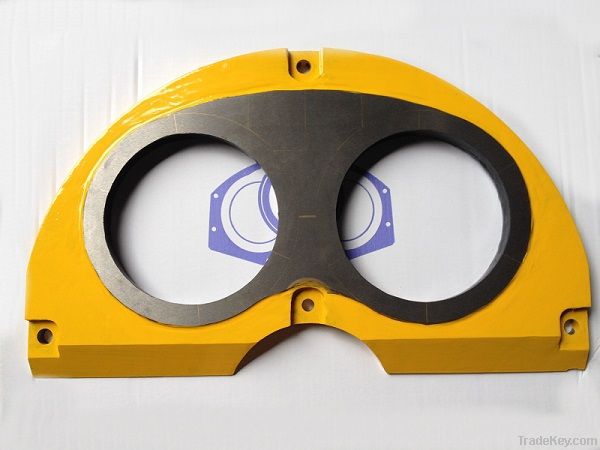 Sermac concrete pump parts spectacle plate and cutting ring