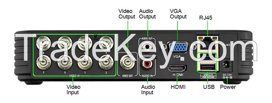 8CH H.264 Video Surveillance Standalone CCTV Network Security DVR Sys