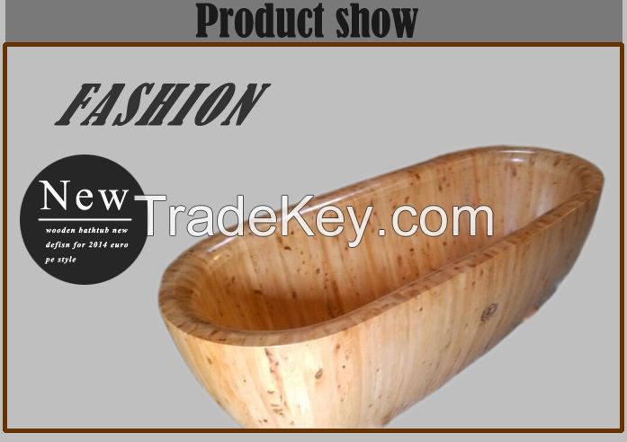 good quality Cedar wood 2 person soaking bathtub