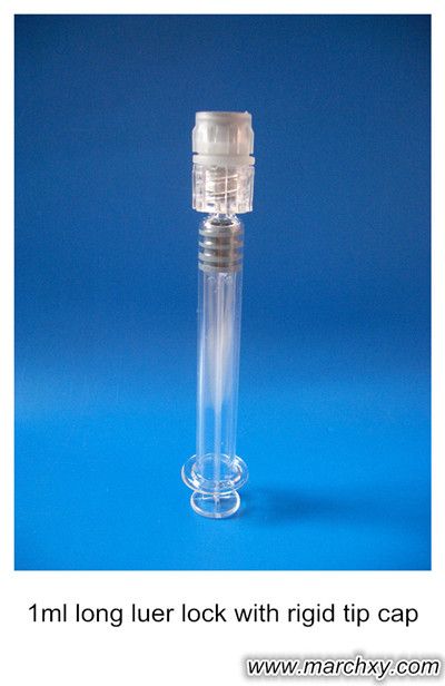 1ml long luer lock with rigid tip cap