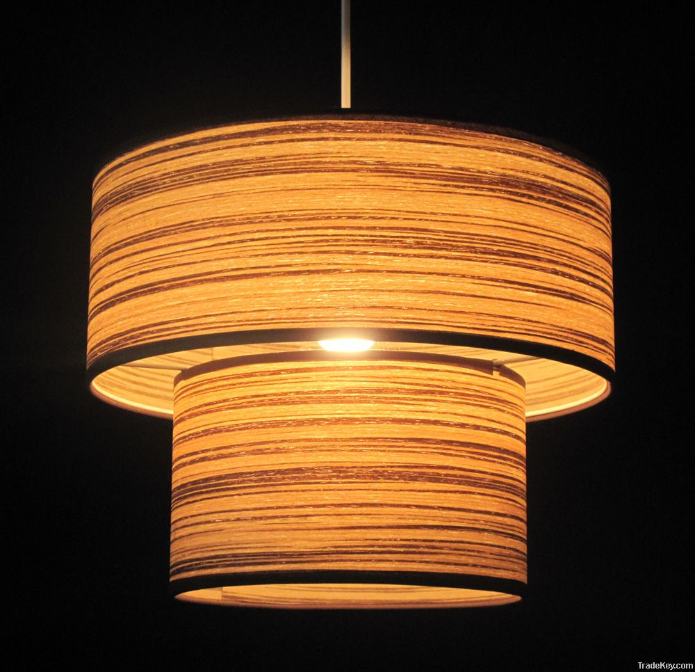 Wood veneer shade