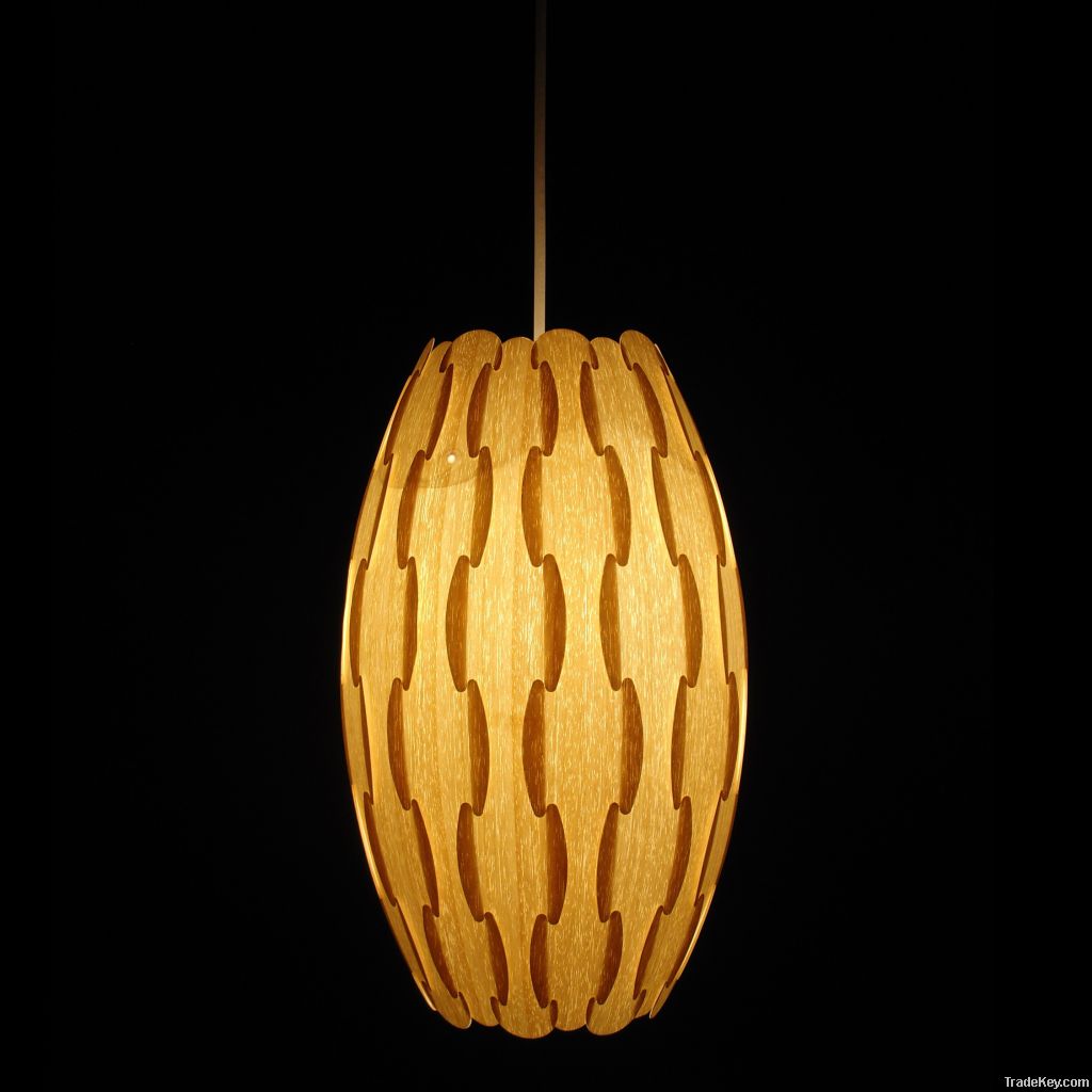 Wood veneer shade