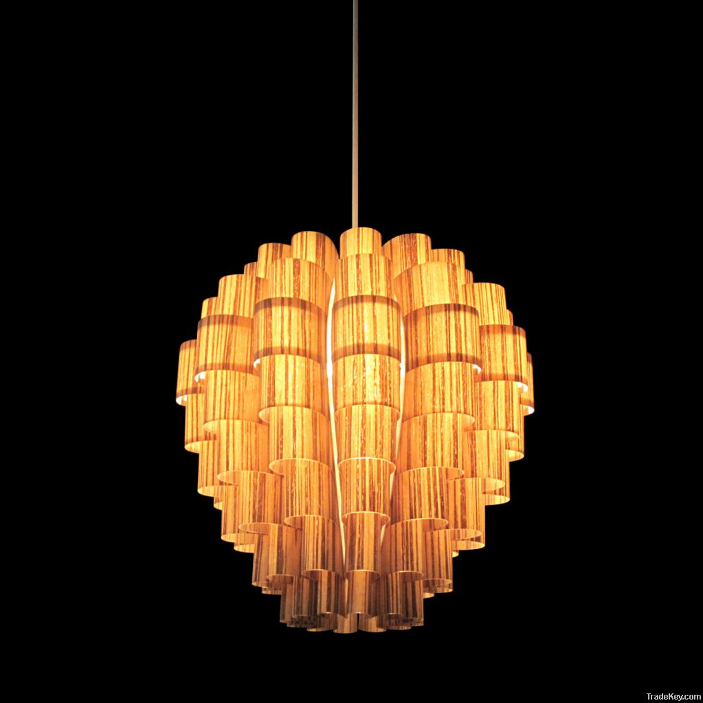 Wood veneer shade