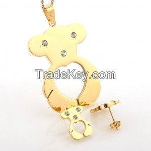 Gold Plated Stainless Steel Jewelry Set