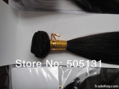 Silky Straight Brazilian Virgin hair, 100% Human hair weave,