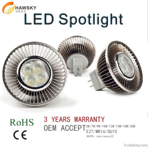 GU10 10w Wholesale factory manufacture CE ROHS approved LED spotlight