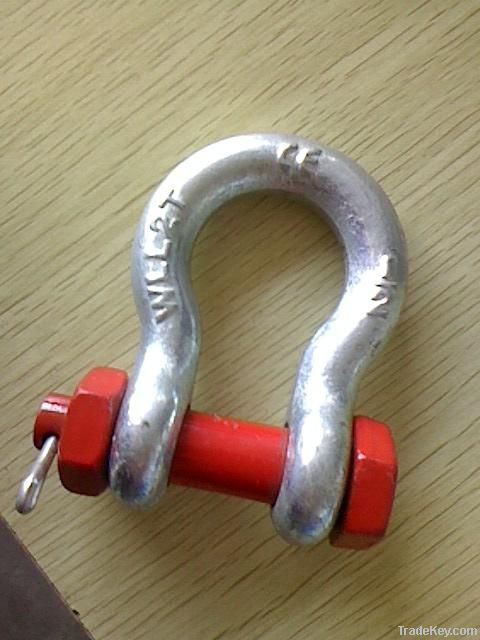 Hot dip galvanized drop forged bolt-type shackle