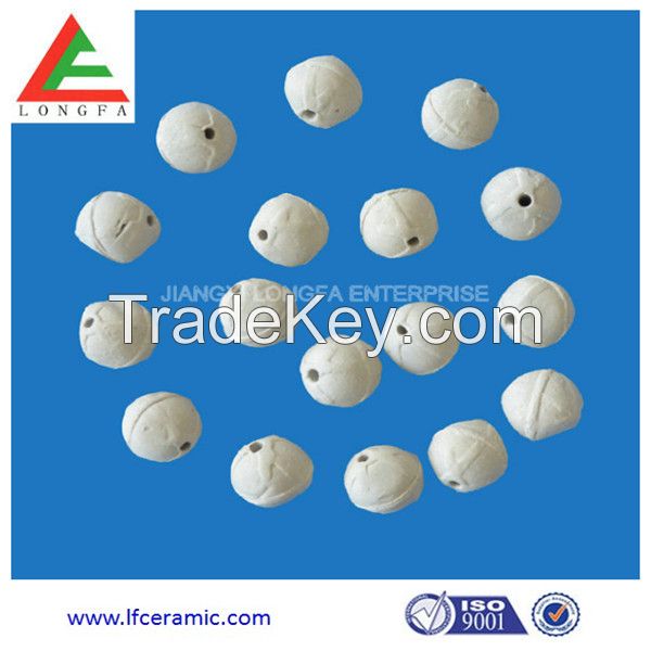 Industrial inert ceramic balls for tower packing