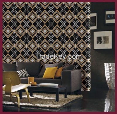 High quality wallpaper/flock wallpaper/PVC wallpaper/velvet wallpaper manufacturer