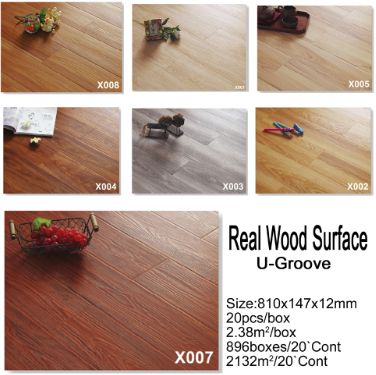 Real wood surface  laminate flooring