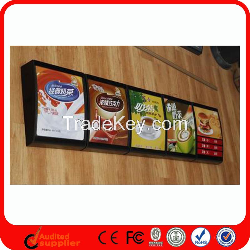 Customized Acrylic Panel Advertising Led Menu Sign Light Box