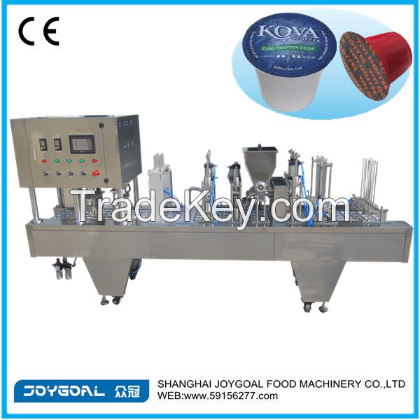 kcup coffee capsules filling and sealing machine