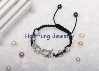 Silver Plated Crystal Balls Beaded Bracelets Wholesale Fashion Cute Shamballa Bead Bracelet NP10169-S