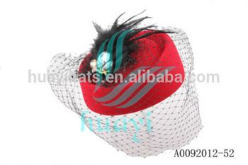 Fashion red wool felt party hat wholesale