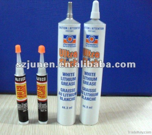 Aluminum collapsible adhesive tube