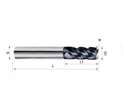 Carbide Corner Radius End Mill