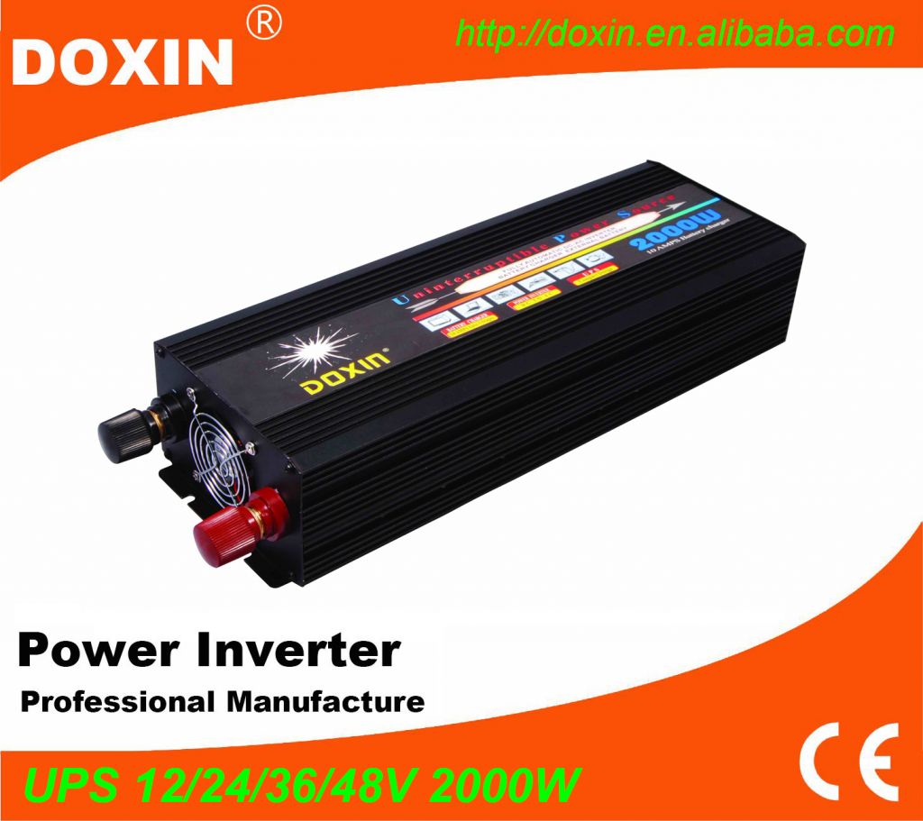 2000w Modified Sine Wave UPS Intelligent Power Inverter dc24v/ac220v with Charger