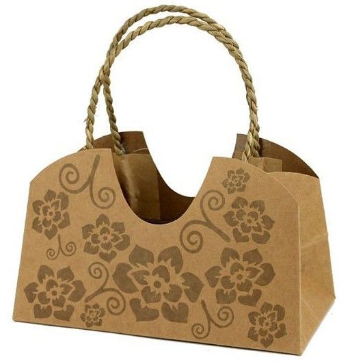 Glossy/matte lamination promotional paper carrier bag